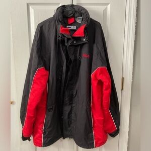 Fila jacket. Men’s. Zip up. Black and red. Size XXL